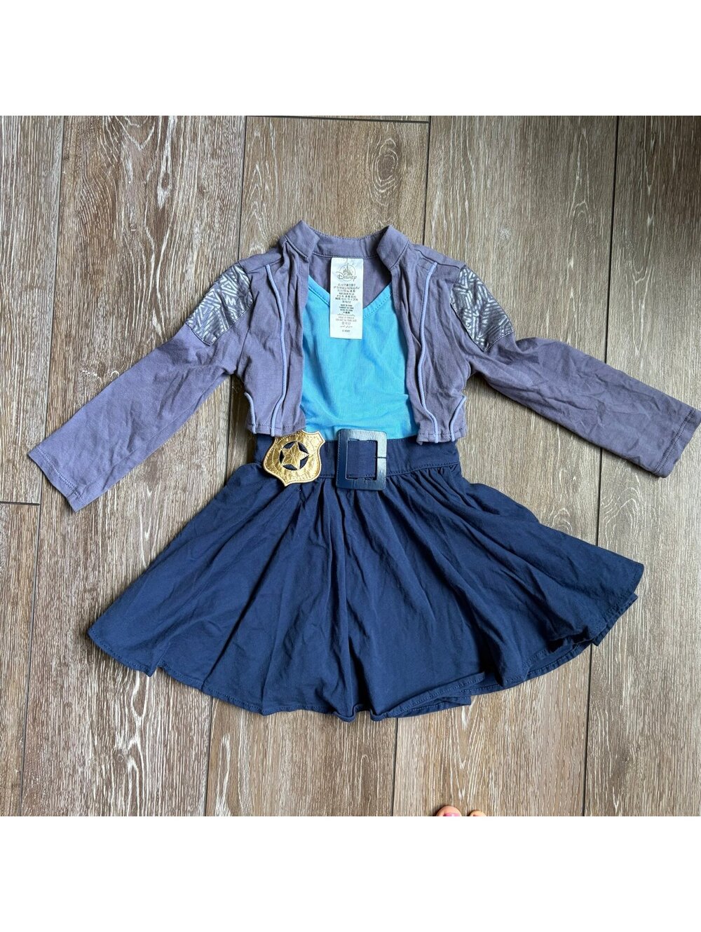 Disney Store Zootopia Judy Hopps Bunny Police Costume Dress Toddler Size 2